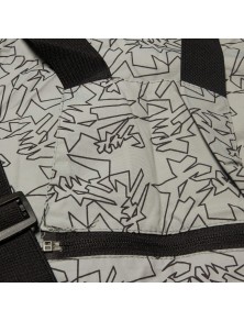 Salopeta de Ski pentru copii NKD, cu bretele, impermeabila, imprimeu abstract, Gri/Negru