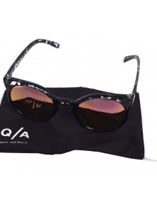 Ochelari de soare, Quay Australia, Kosha, cat-eye cu lentile roz, negru transparent, 00689