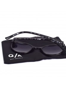 Ochelari de soare, Quay Australia, Kosha, cat-eye cu lentile roz, negru transparent, 00689